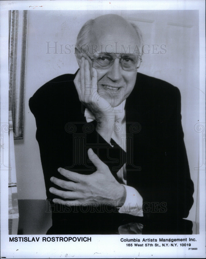 1987 Press Photo Rostropovich Musician - Historic Images