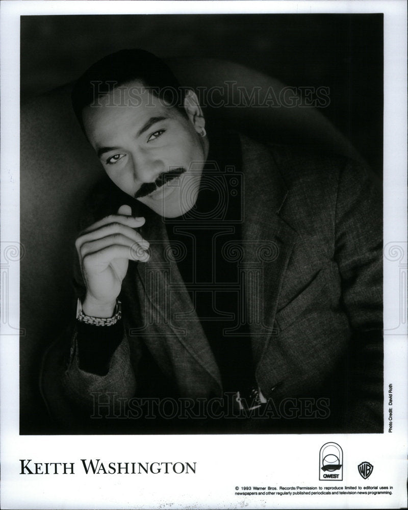 1993 Press Photo Keith Washington R&amp;B Singer Detroit - Historic Images