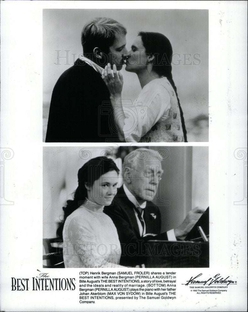 1992 Press Photo Samuel Froler Pernilla August Goldwyn - Historic Images