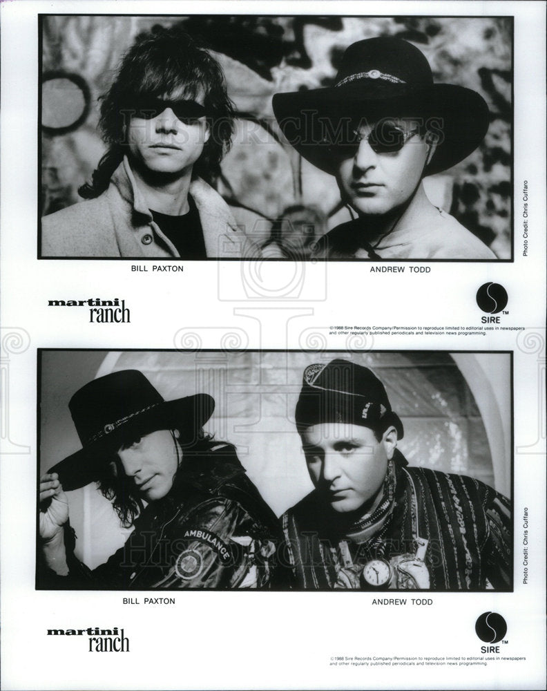 1988 Press Photo New Wave Band Martini Ranch - Historic Images