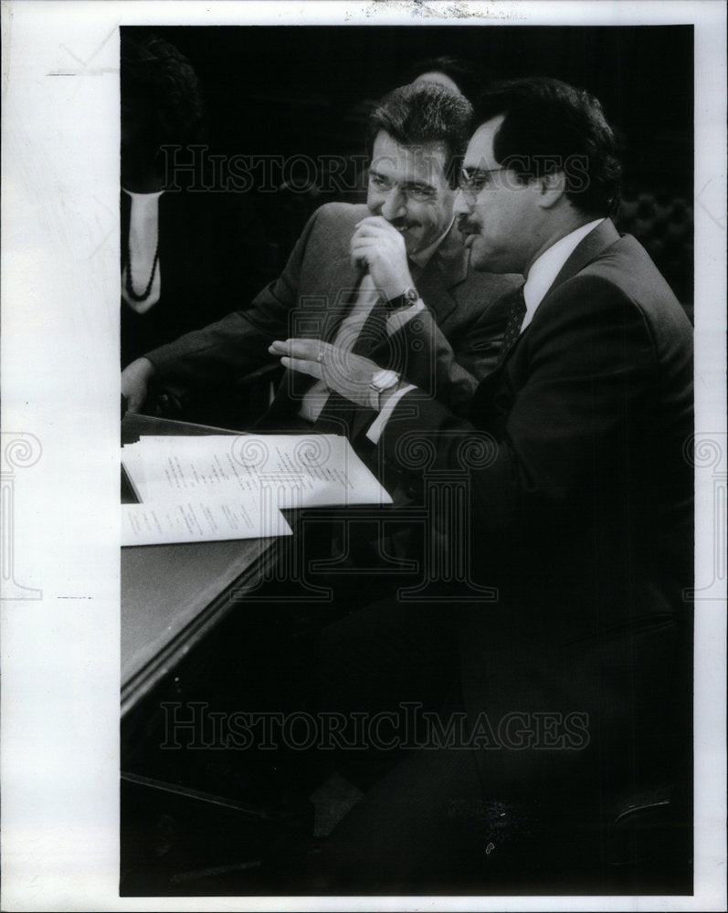 1988 Press Photo Andres Pastrana Robert Ficano drug war - Historic Images