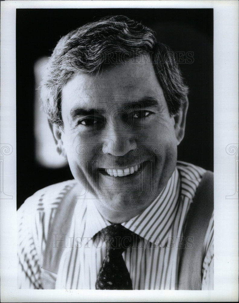 1997 Press Photo Newscaster Anchor Dan Rather Closeup - Historic Images