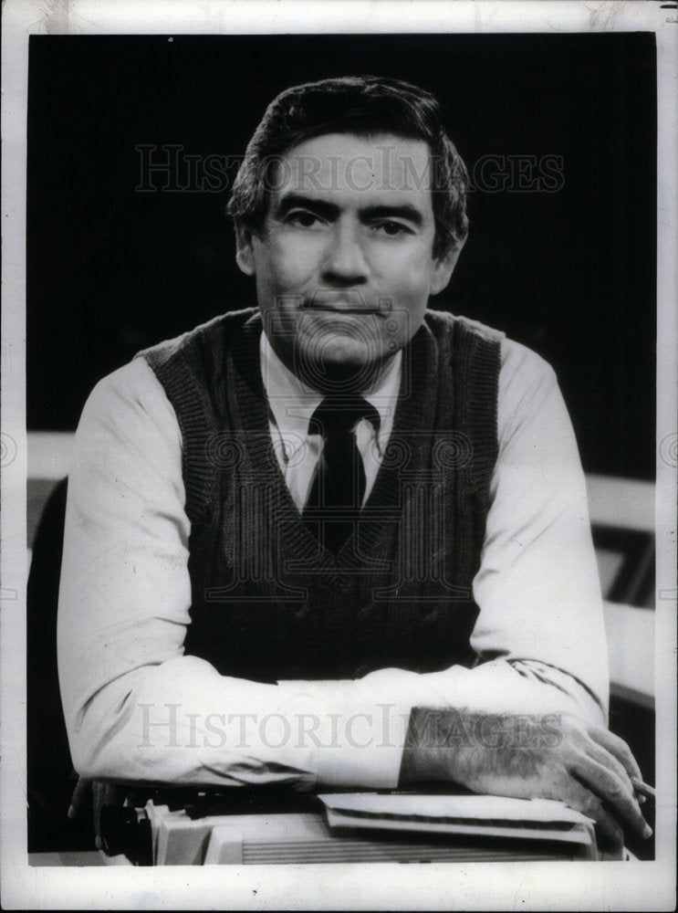 1986 Press Photo Dan Rather Actor editor anchor CBS US - Historic Images