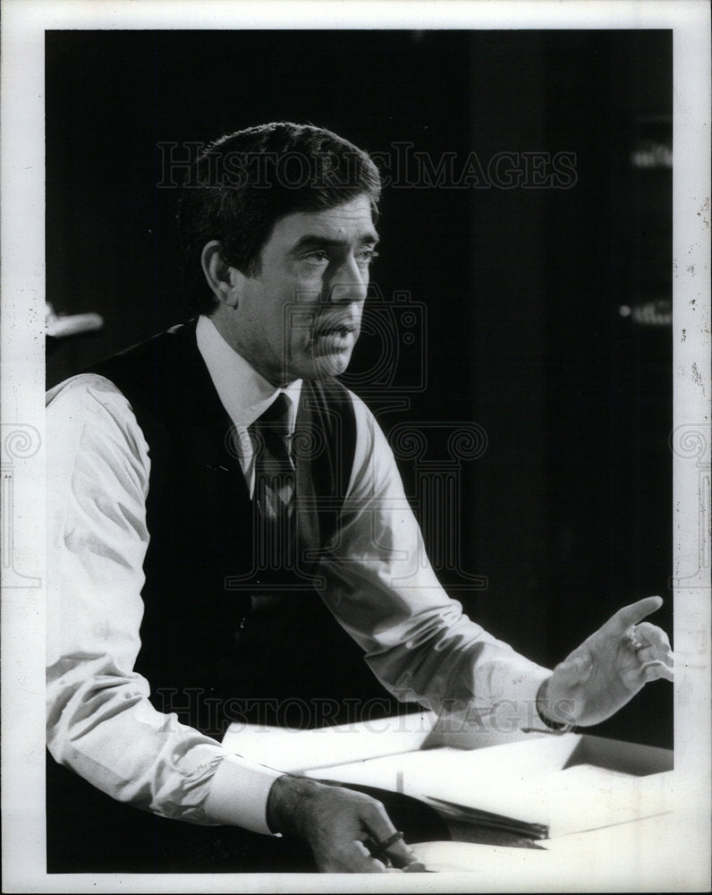 1986 Press Photo CBS Anchor Managing Editor Dan Rather - Historic Images