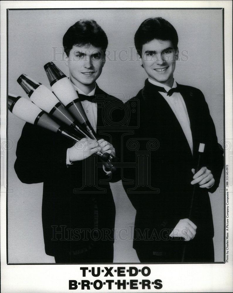 1990 Press Photo Tuxedo Brothers Comedy Entertainers - Historic Images