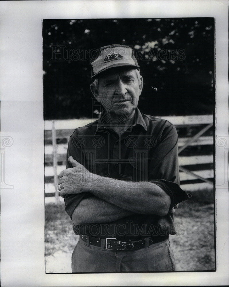 1976 Press Photo Delmar Ostermeier Rancher - Historic Images