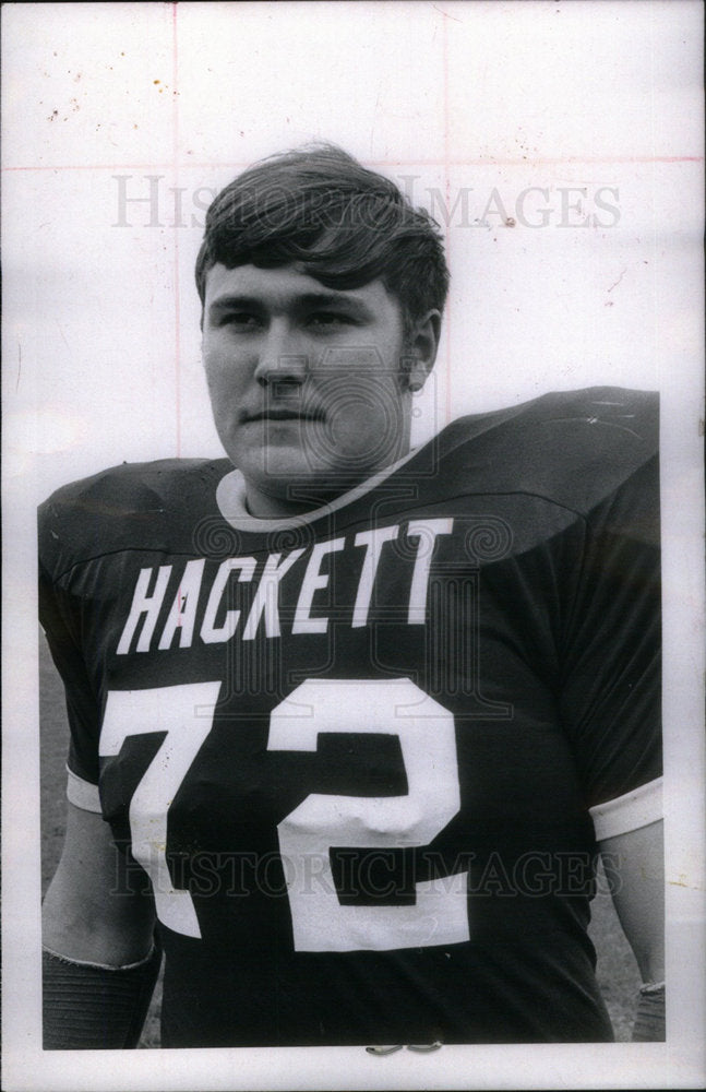 1972 Press Photo Hackett High LB Rob Peters - Historic Images