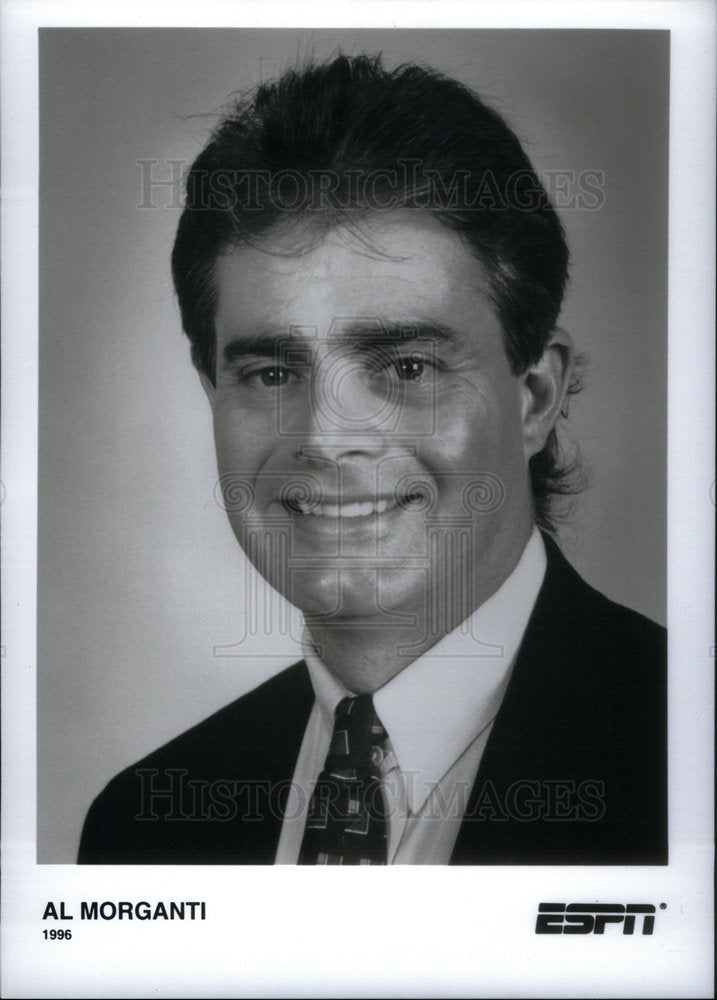 1996 Press Photo Al Morganti NHL Hockey Analyst - Historic Images