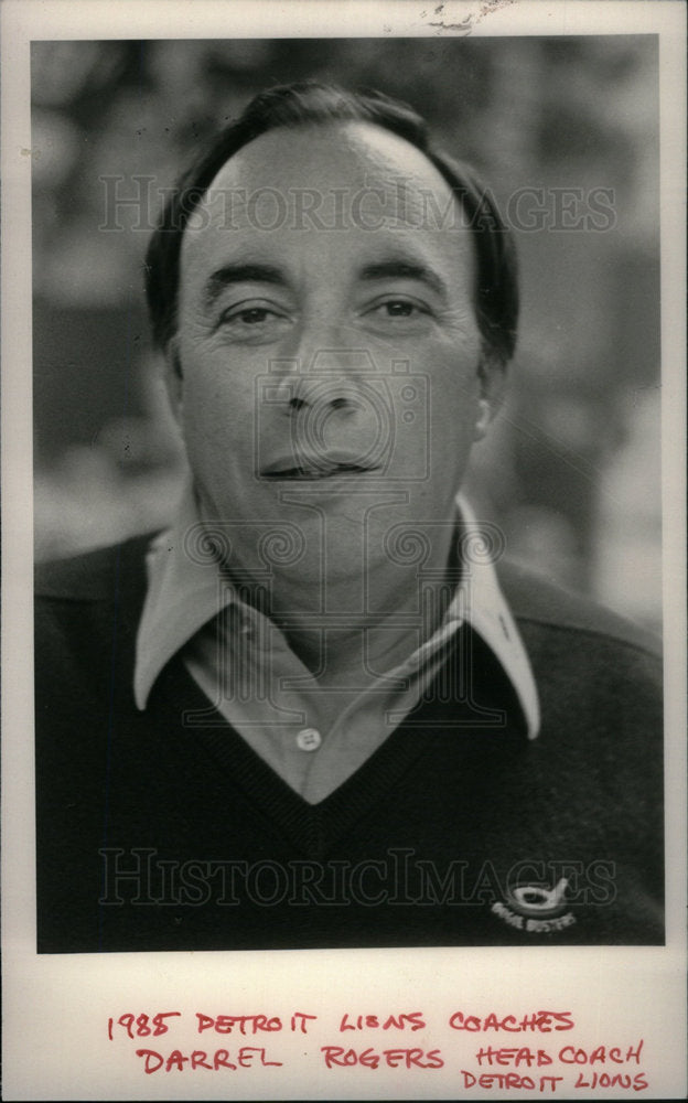 1988 Press Photo Detroit Lions Coaches Darrel Rogers - Historic Images