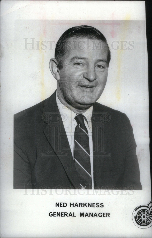 1991 Press Photo Ned Harkness Detroit Red Wings Manager - Historic Images