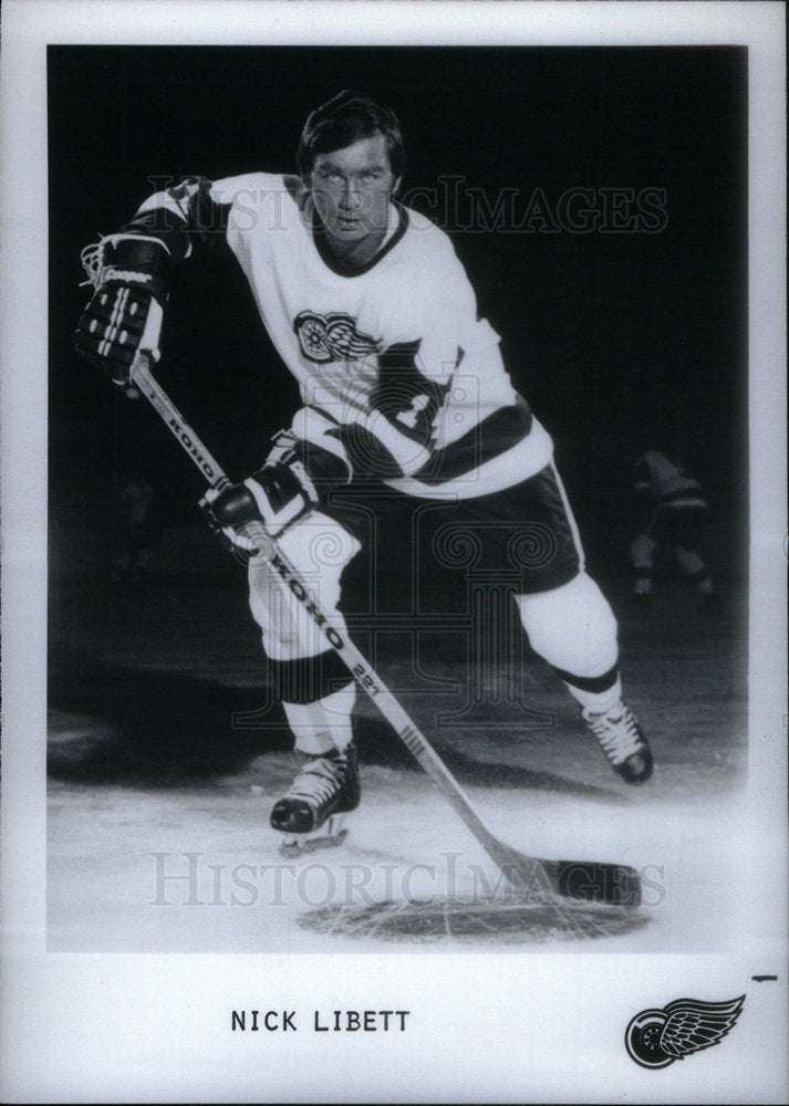 Press Photo Detroit Red Wings Nick Libett - Historic Images