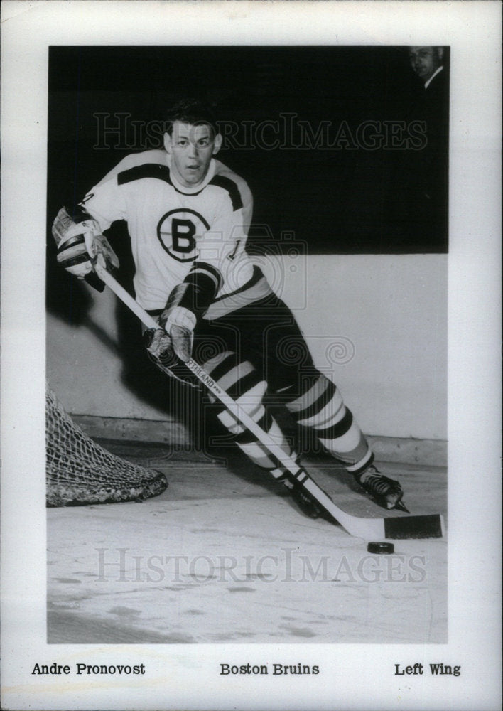 1962 Press Photo Andre Pronovost Boston Bruins Wing - Historic Images