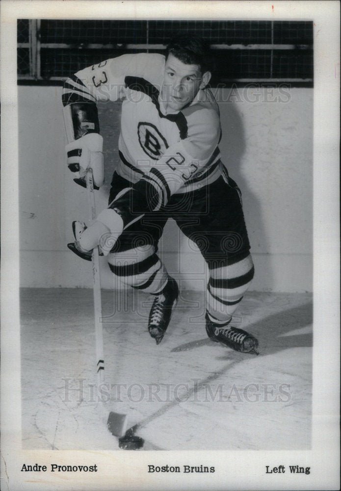 1962 Press Photo Boston Bruins Andre Pronovost - Historic Images