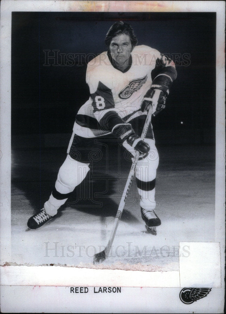 1981 Press Photo Reed Larson Detroit Red Wings - Historic Images