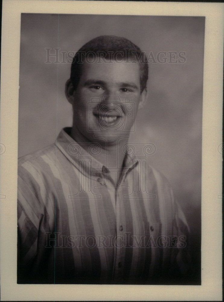 Press Photo Jason Stealy football player Marshall High - Historic Images