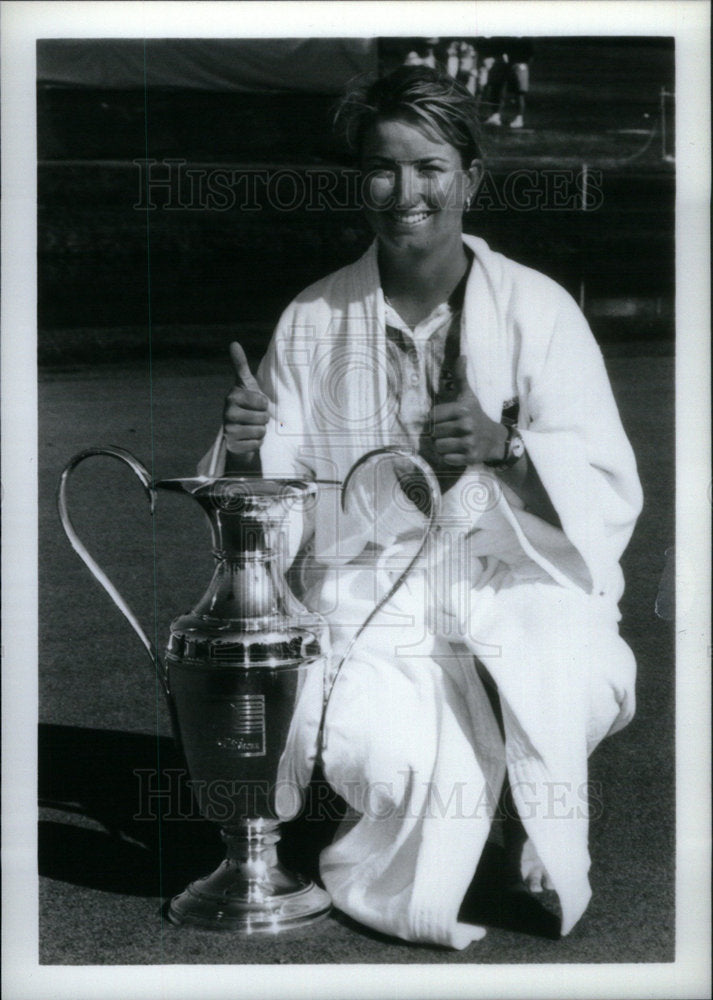 press photo Karrie Webb champion tennis player - Historic Images