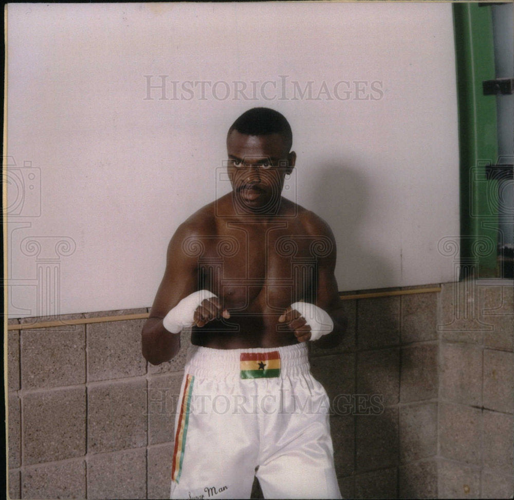 press photo Joseph Laryea boxer - Historic Images