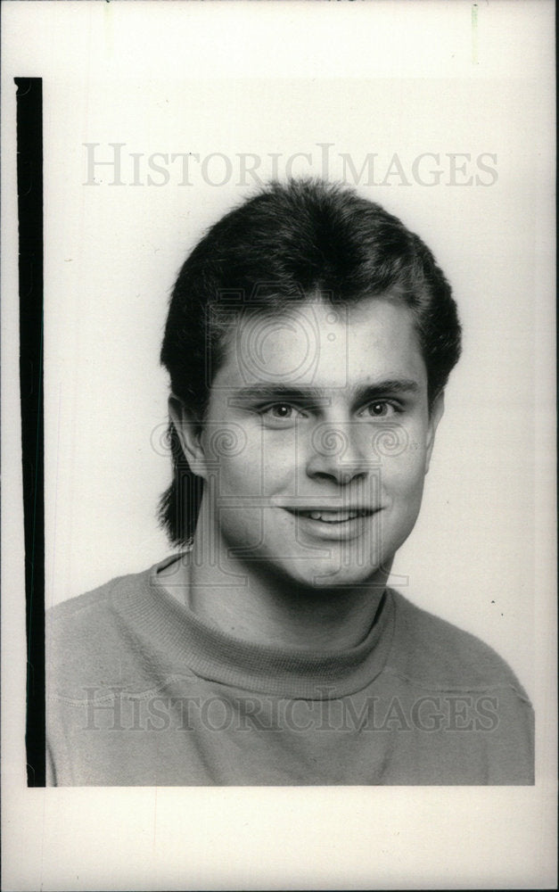 1986 Press Photo Steve Sosnoski Troy Athens Michigan - Historic Images