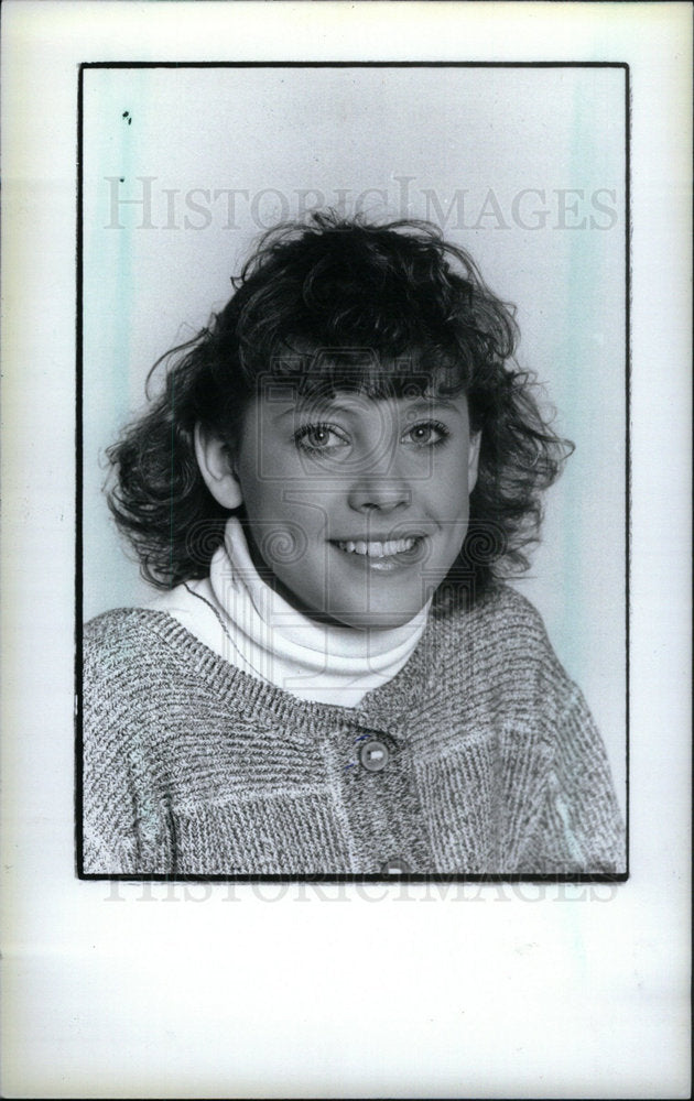 1986 Press Photo Natalie Leich Troy Athens Gymnast - Historic Images