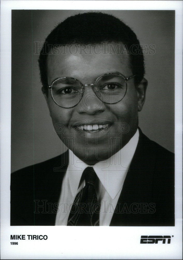 1996 Press Photo Mike Tirico Sportscaster ESPN ABC - Historic Images