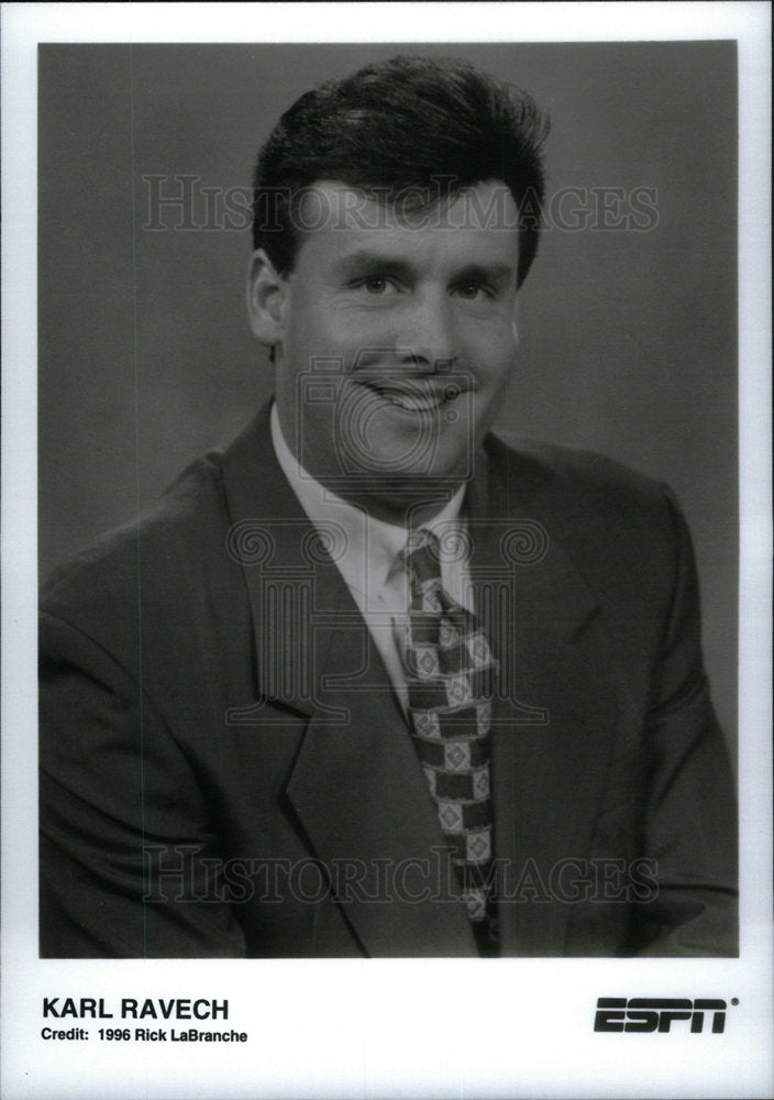 1996 Press Photo Karl Ravech,ESPN broadcaster - Historic Images