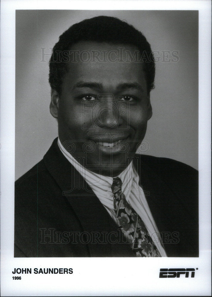 1996 Press Photo John Saunders ESPN - Historic Images