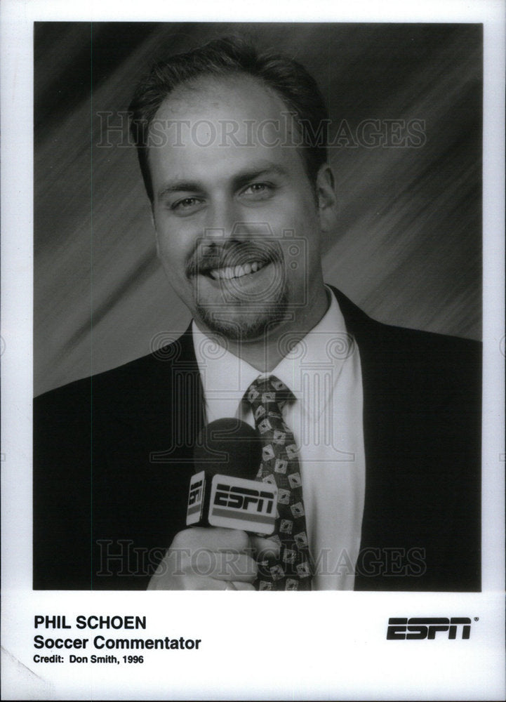 1996 Press Photo Phil Schoen,ESPN broadcaster - Historic Images