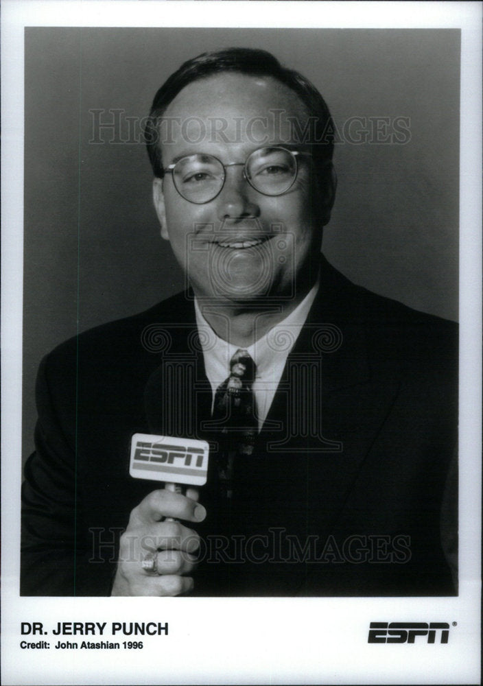 Press Photo Dr Jerry Punch ESPN Commentator College - Historic Images