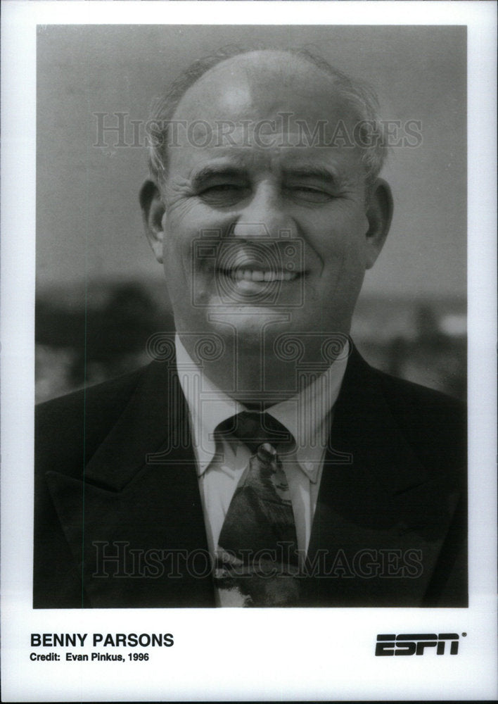 1996 Press Photo Benny Parsons ESPN - Historic Images