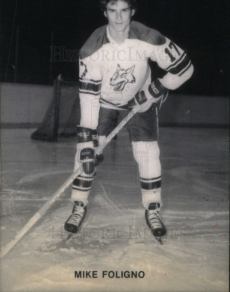 1979 Press Photo Mike Foligno Sudbury Wolves Detroit - Historic Images