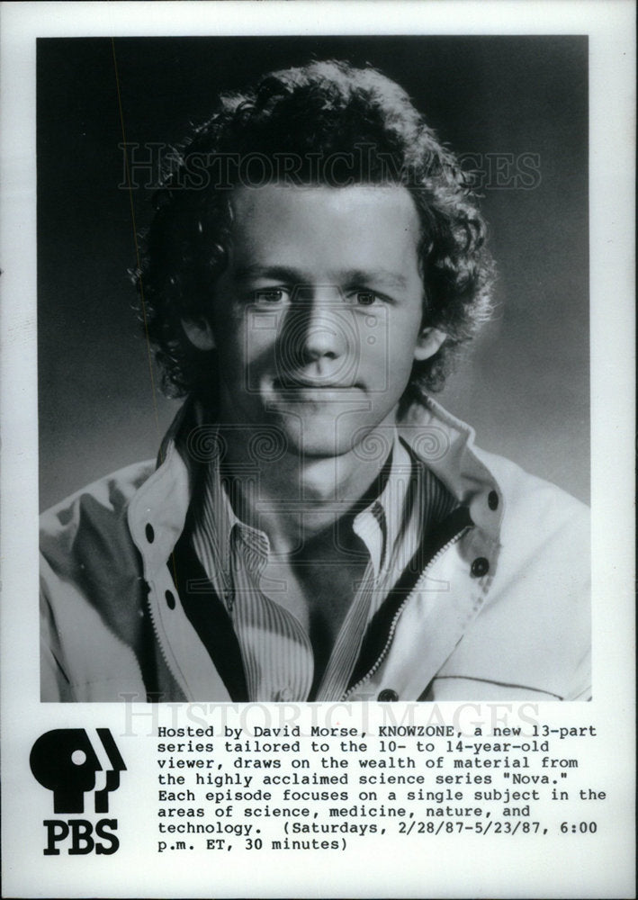 1987 Press Photo David Morse/Knowzone/Nova - Historic Images