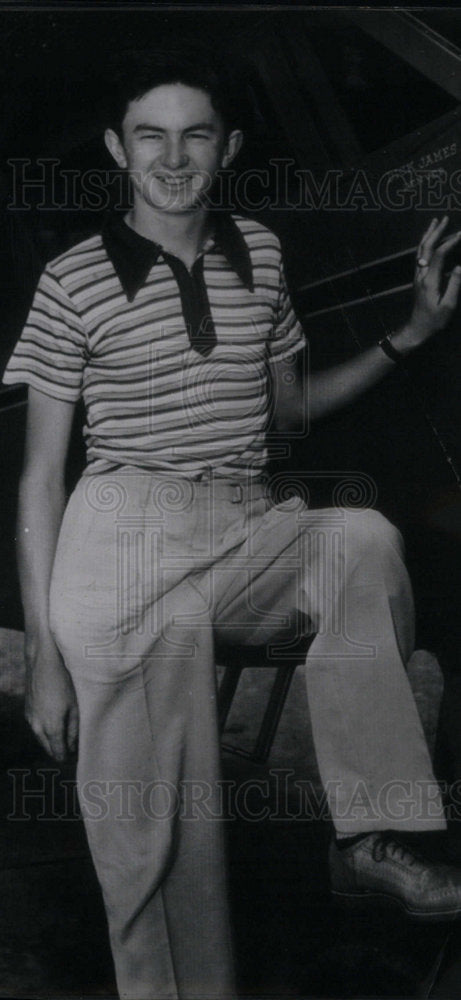 1939 Press Photo Richard Hames solo flight to Chicago - Historic Images