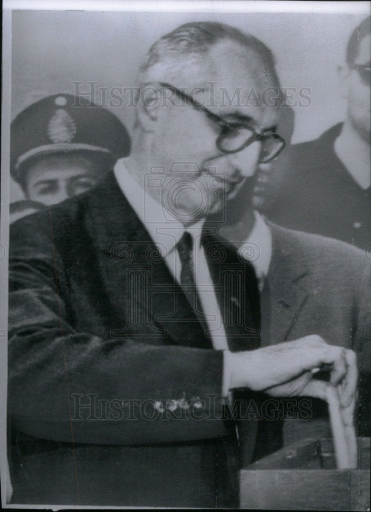 1962 Press Photo Arturo Frondizi Argentina President - Historic Images