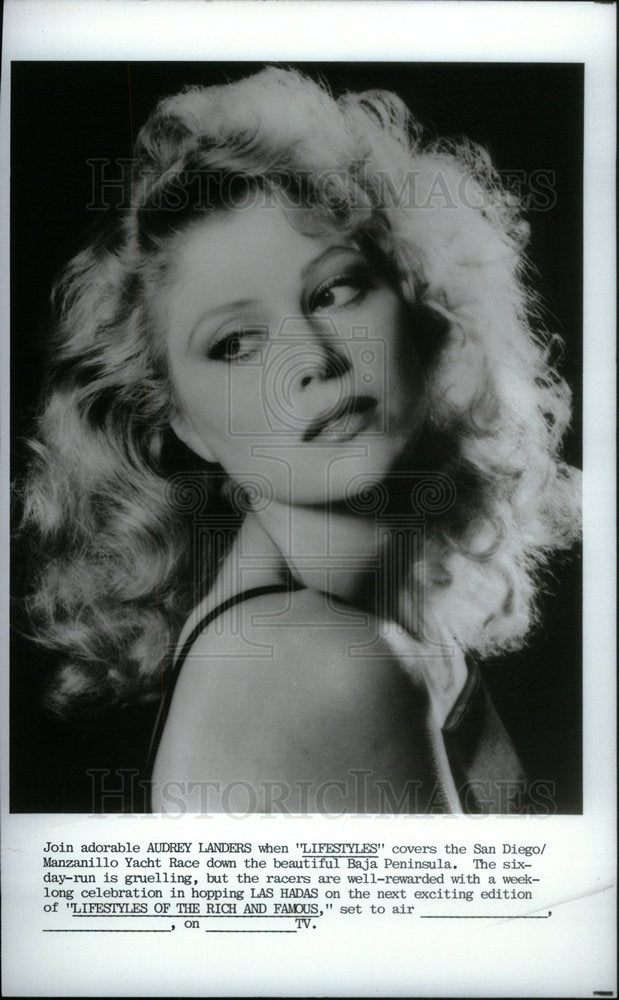 1986 Press Photo  Audrey Landers Actress - Historic Images