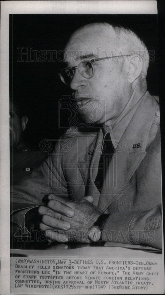 1949 Press Photo Gen Omar Bradley, Army Chief of Staff - Historic Images