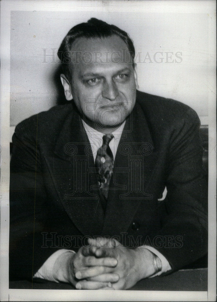 1938 Press Photo U.S. Senator Scott Lucas Illinois - Historic Images