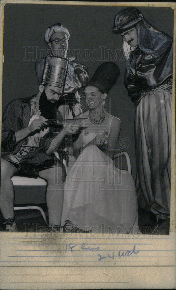 1951 Press Photo Guests Costume Party - Historic Images