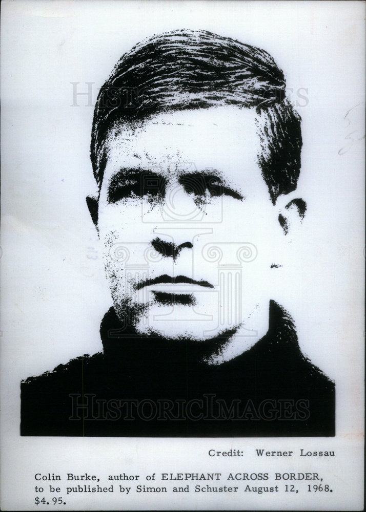 1968 Press Photo Colin Burke author Simon Sucuster book - Historic Images