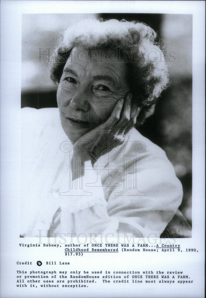 1990 Press Photo Author Virginia Dabney - Historic Images