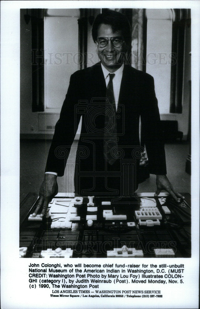 1990 Press Photo John Colonghl Chief Fund Raiser - Historic Images