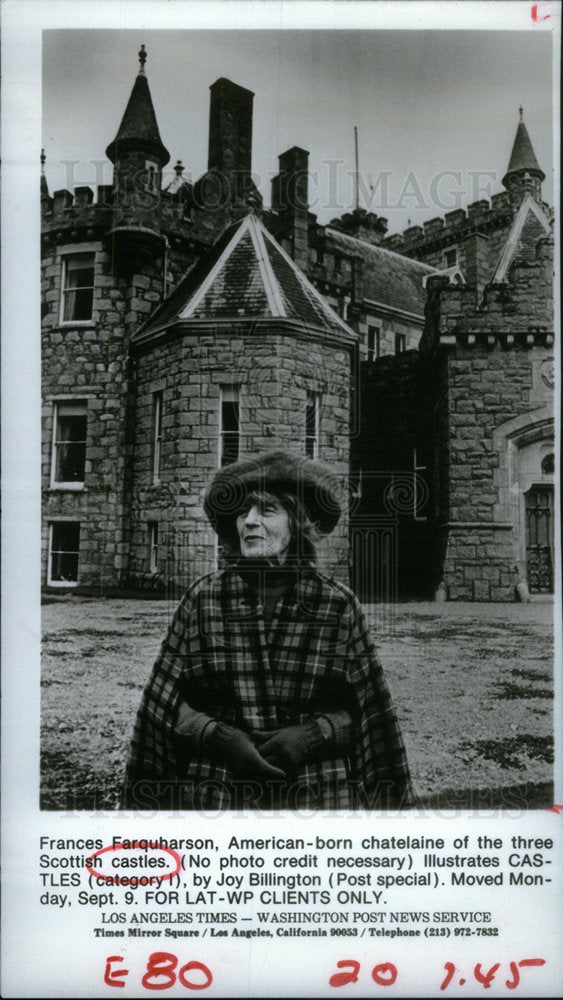 1985 Press Photo Frances Farquharson American Scottsih - Historic Images