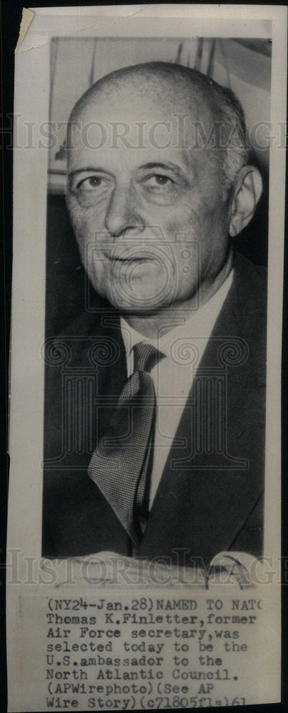 1961 Press Photo Thomas Finletter Air force US Council - Historic Images