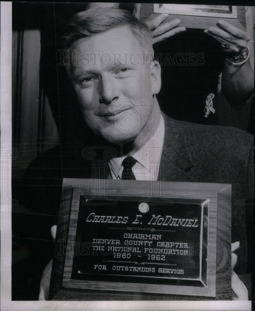 1962 Press Photo Joe McConaty Head Foundation Chapter - Historic Images