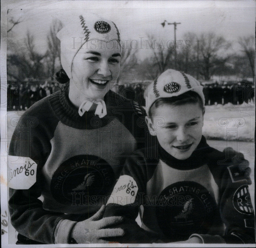 1960 Press Photo Speed Skate Champ Mary Novak - Historic Images