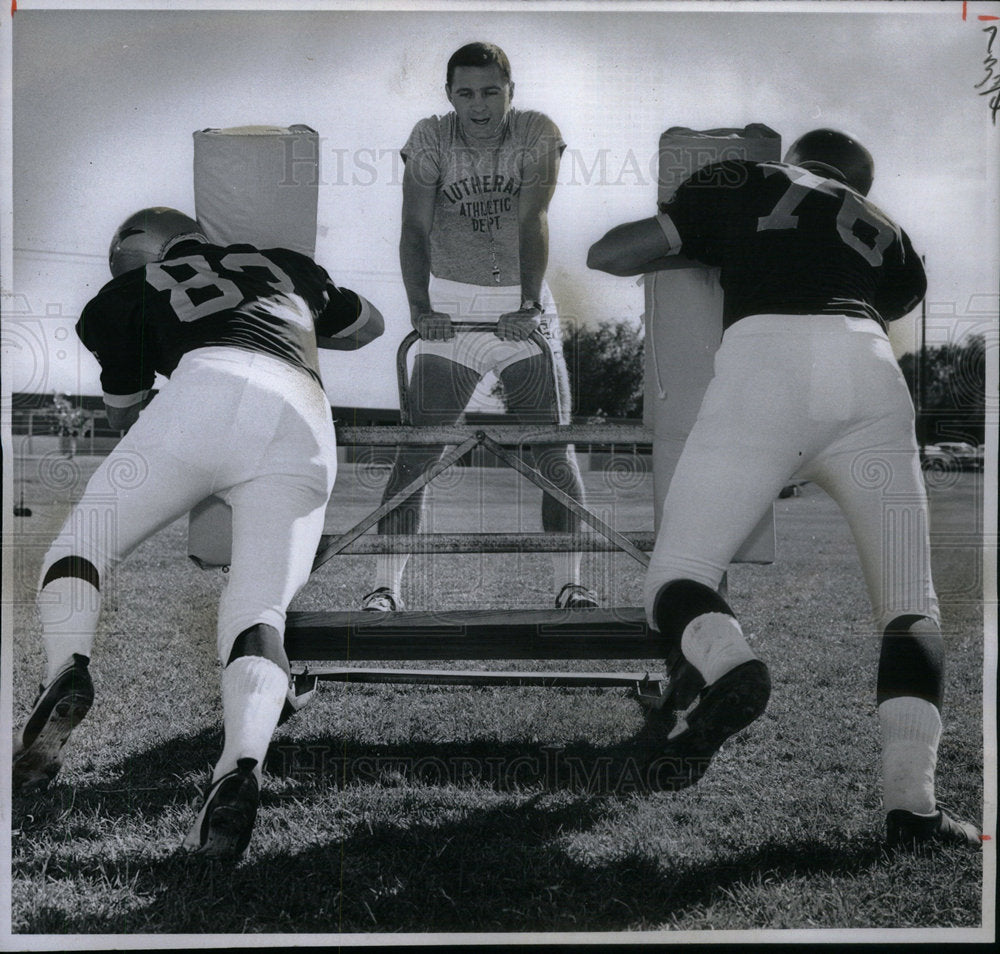 1969 Press Photo Tom Mayes Denver Lutheran Coach - Historic Images