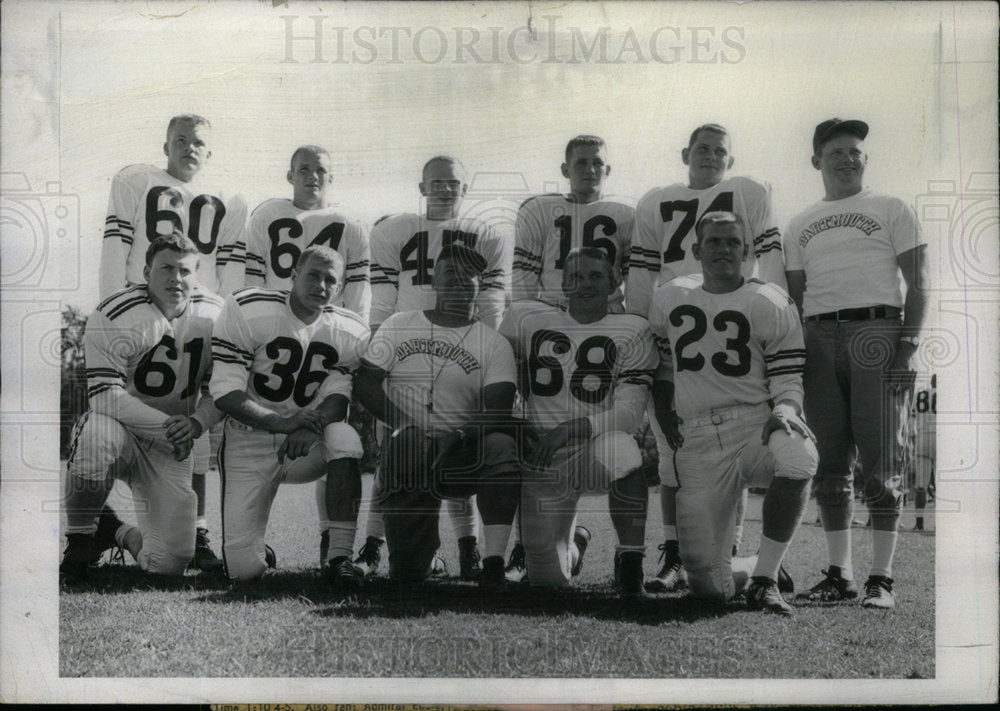 1960 Press Photo Football Squad Fall Illinois College - Historic Images