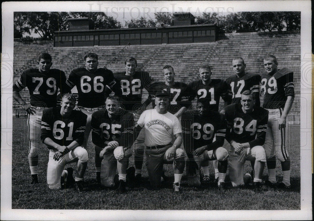 Press Photo Chicago Football Players At Dartmouth - Historic Images