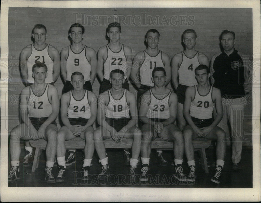 1943 Press Photo DePauw University Basketball - Historic Images