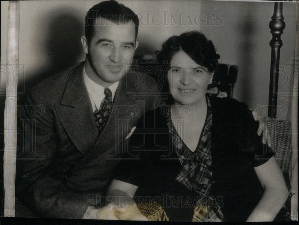 1933 Press Photo Lieut Albert Chandler Kentucky Mother - Historic Images