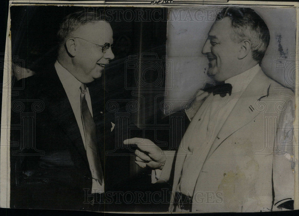 1932 Press Photo William Eaton &amp; Politician Jas. Burger - Historic Images